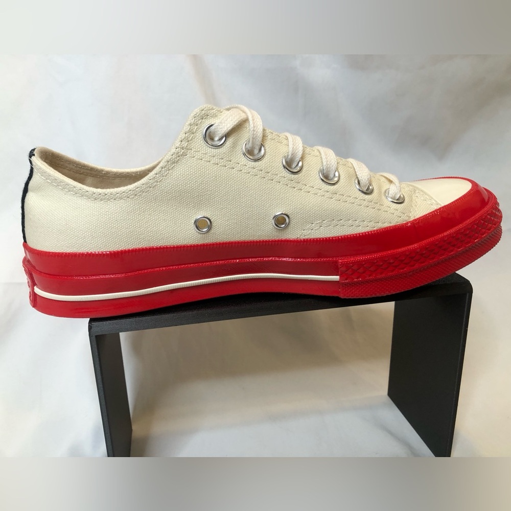 Women’s Converse x Comme De Garçons CTAS Low Top Sneaker - Size 5.5 - No Box - Picture 9 of 12